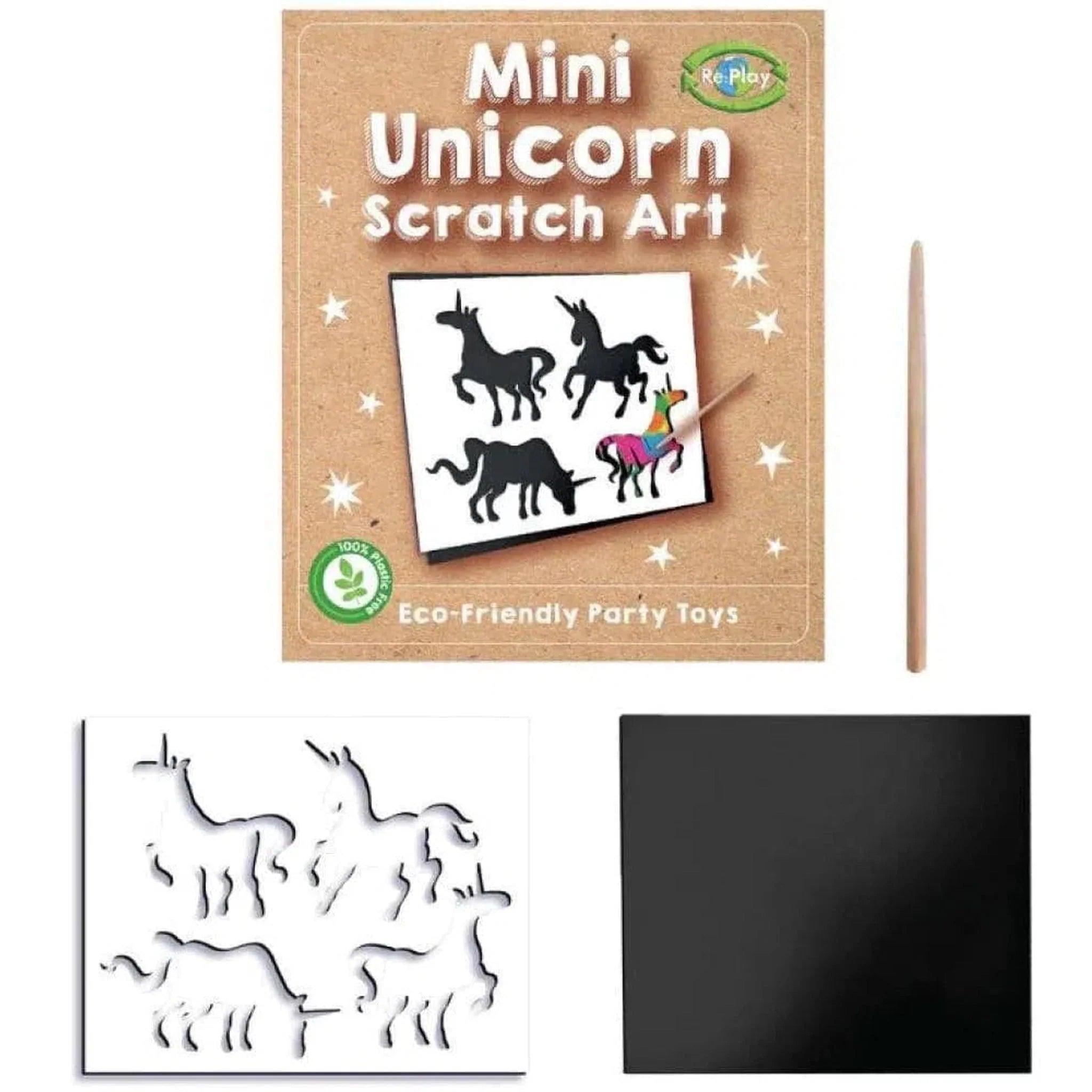 Unicorn Mini Scratch Art Eco Friendly - PoundToys